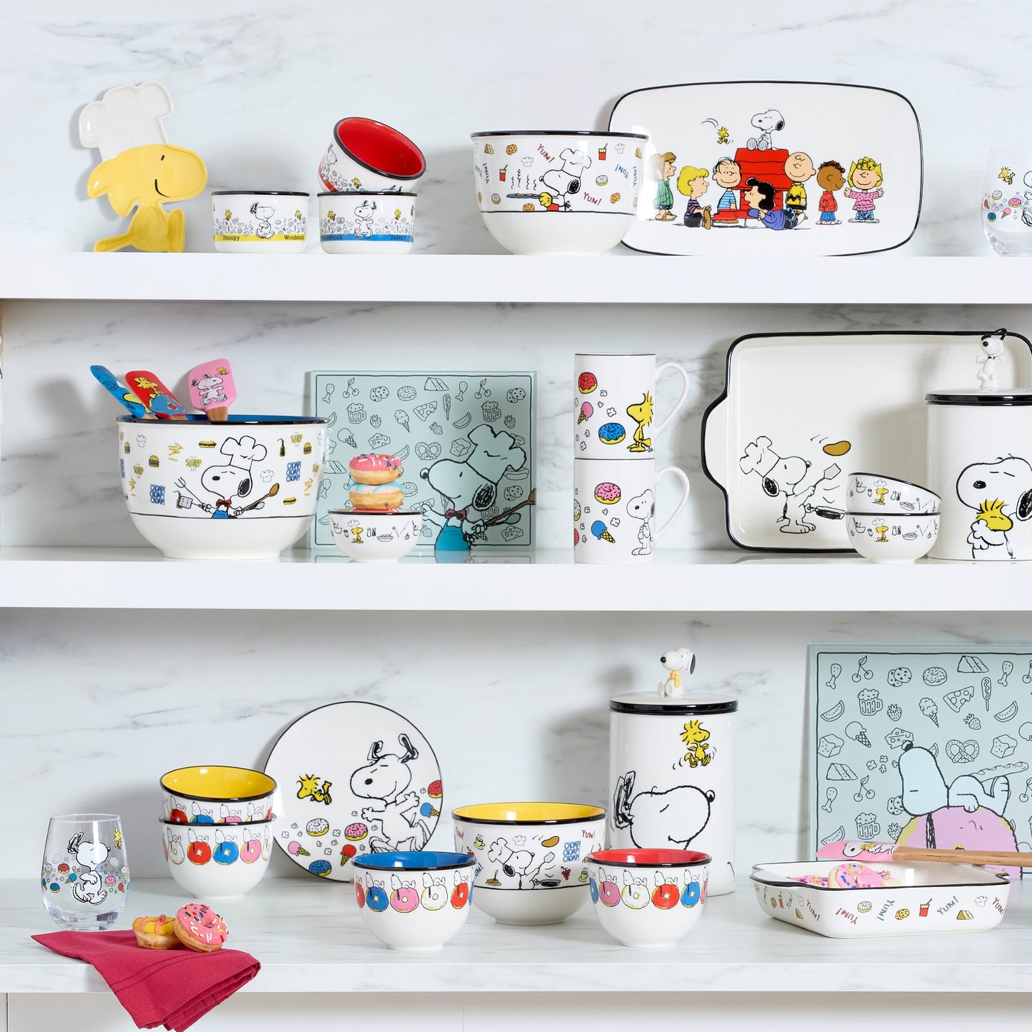 Chef Snoopy Snack Bowls, Set of 4