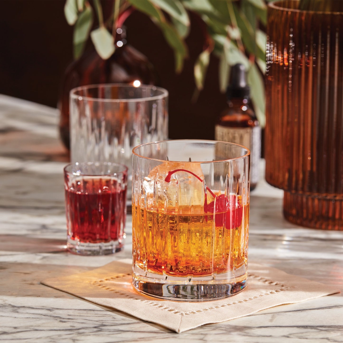 Soho Crystal Double Old-Fashioned Glasses, Set of 4