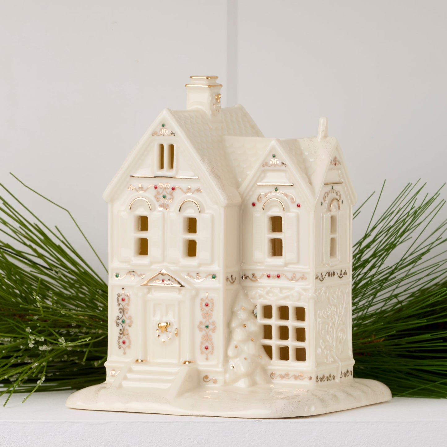 Mistletoe Park Victorian House Lit Figurine