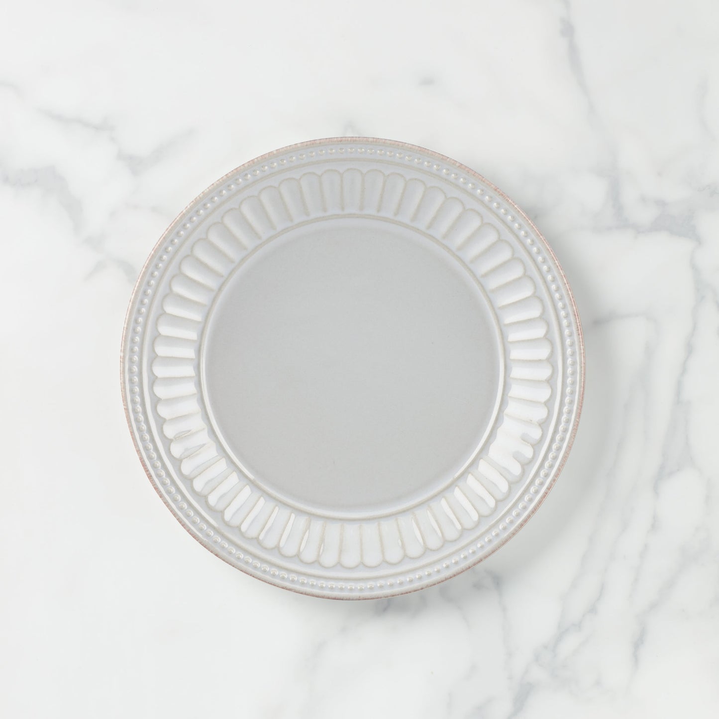 French Perle Groove Dove Dessert Plate