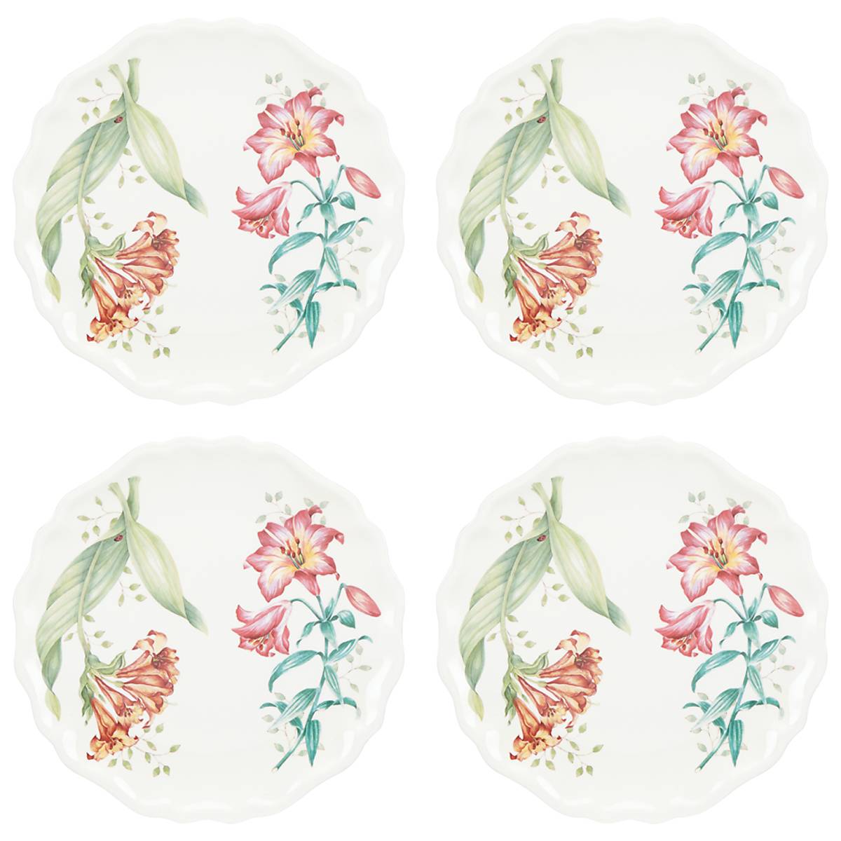 Butterfly Meadow Melamine Accent Plates, Set of 4
