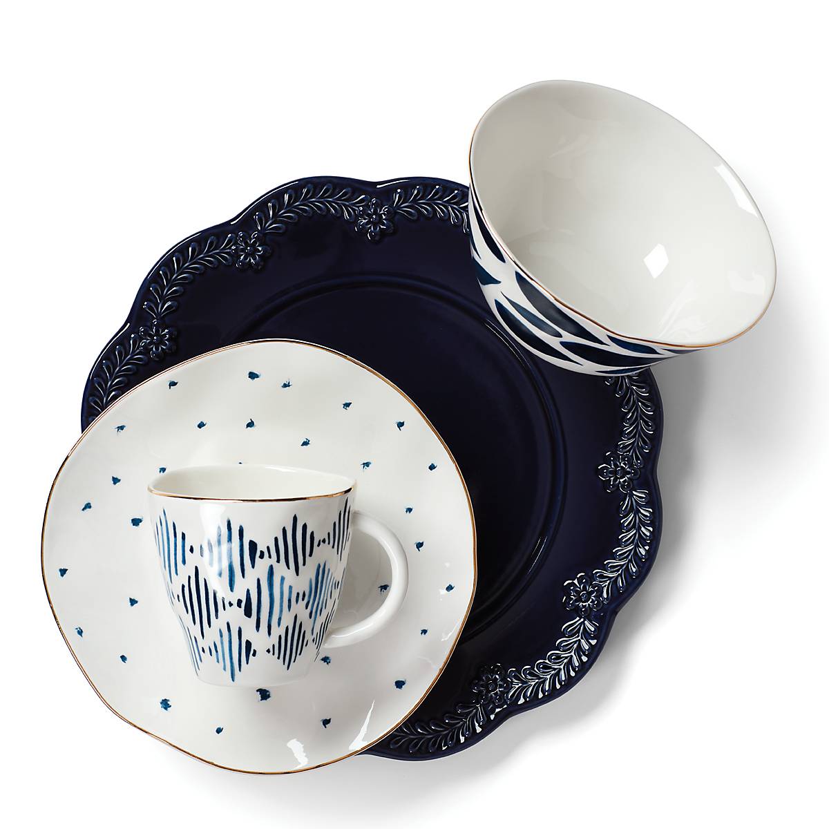 Blue Bay Dessert Mugs, Set of 4