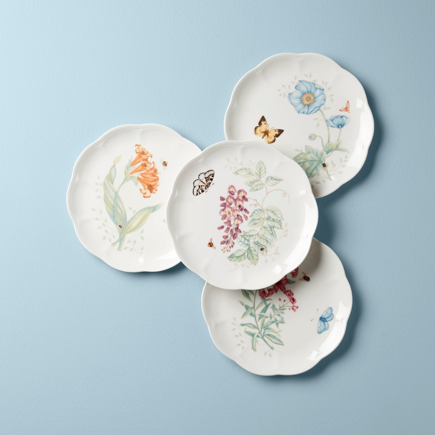 Butterfly Meadow Accent Plates, Set of 4