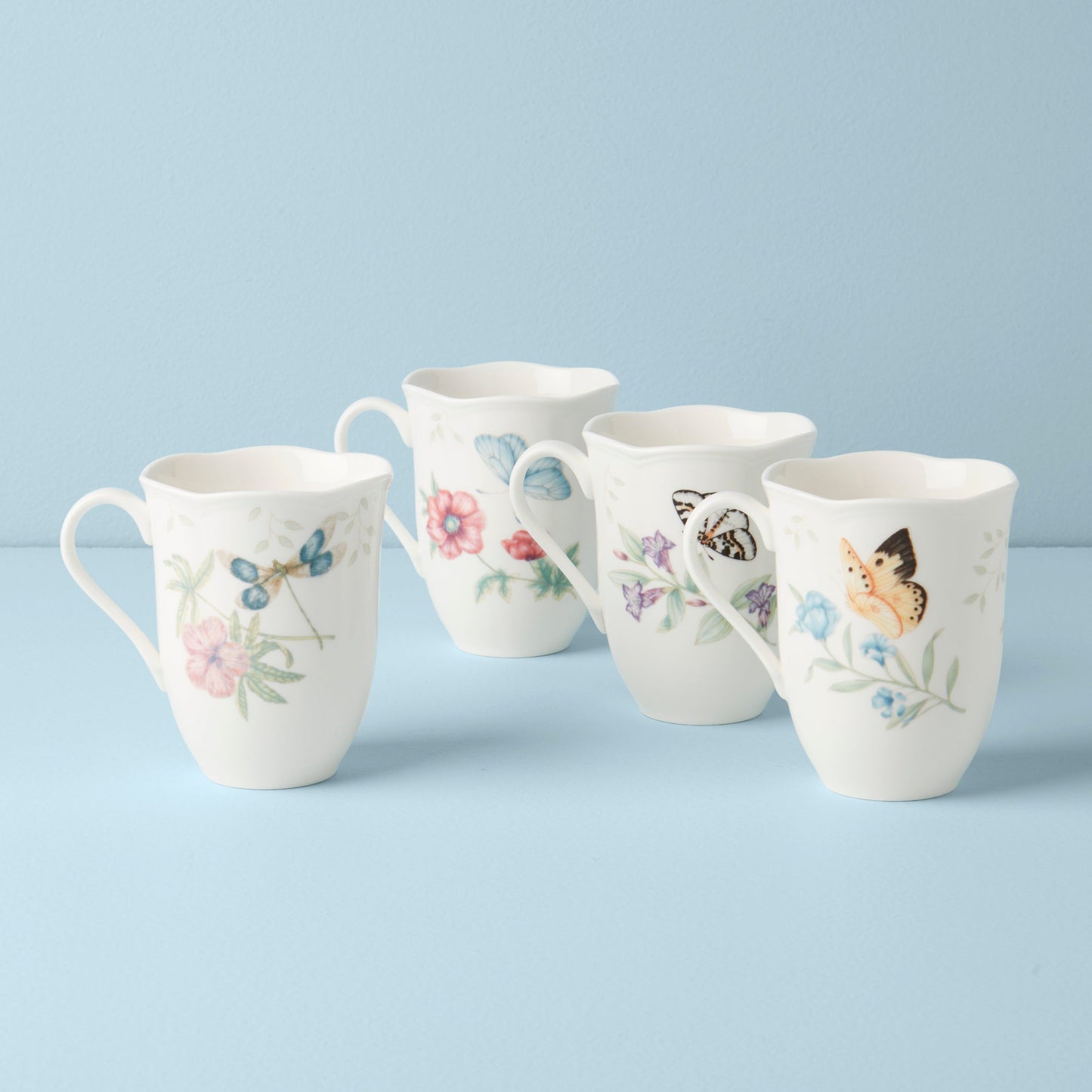 Butterfly Meadow Mugs, Set of 4