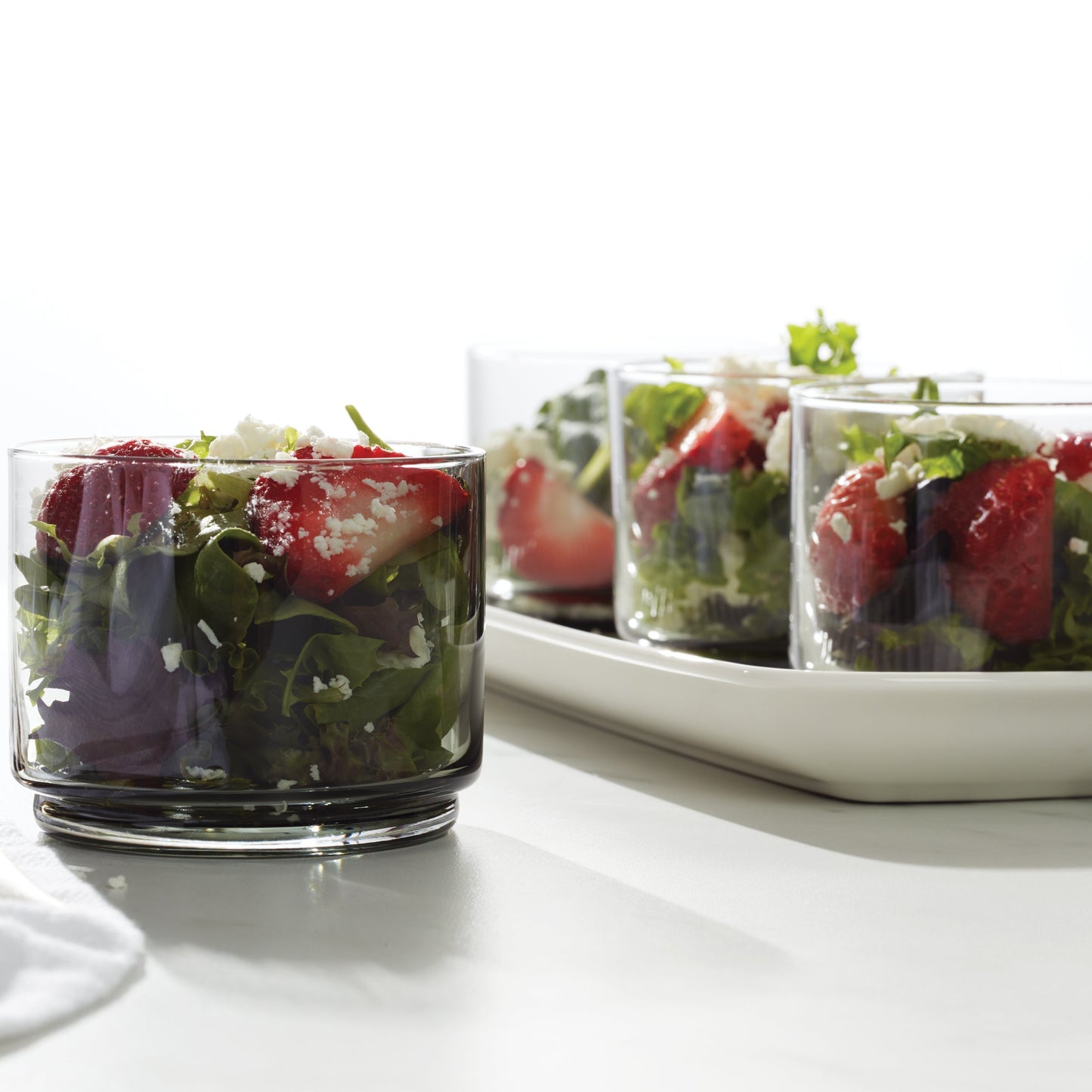 Tuscany Classics Stackable Smoke Short Glasses, Set of 4
