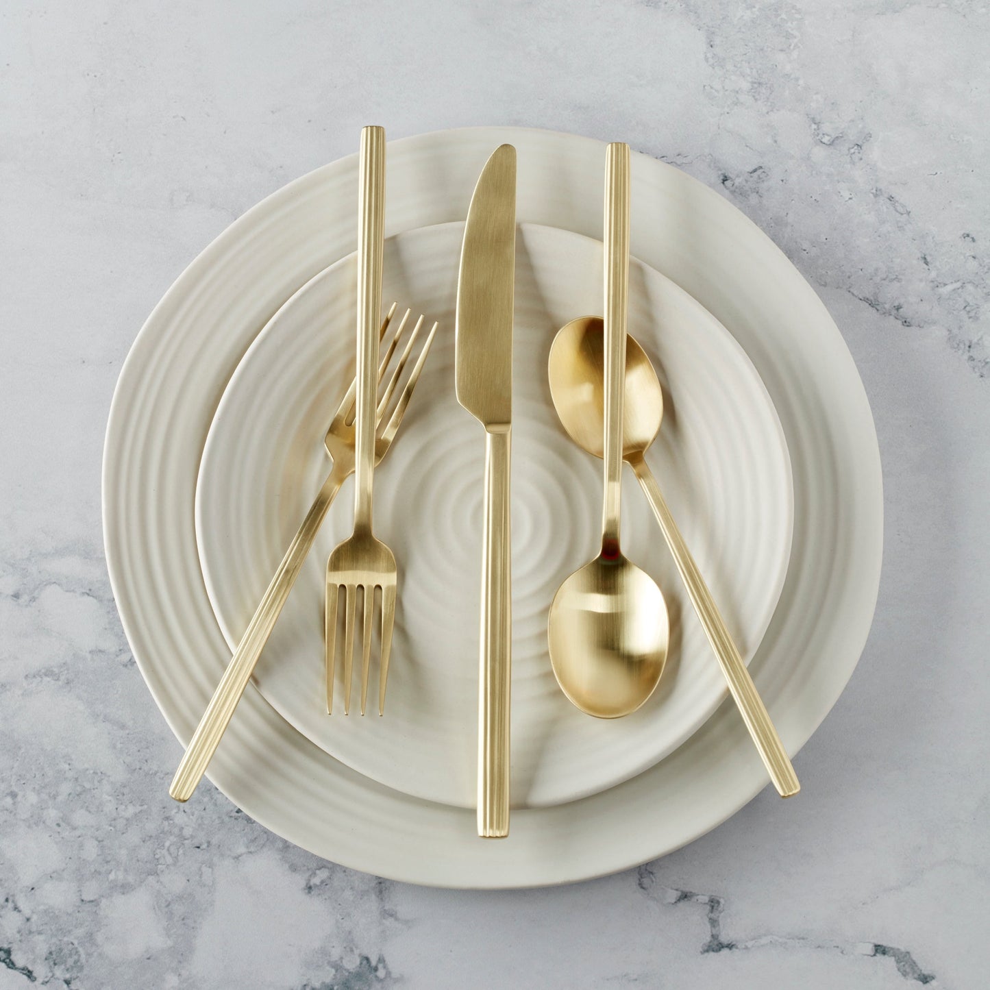 Dean Champagne Satin 20-Piece Flatware Set