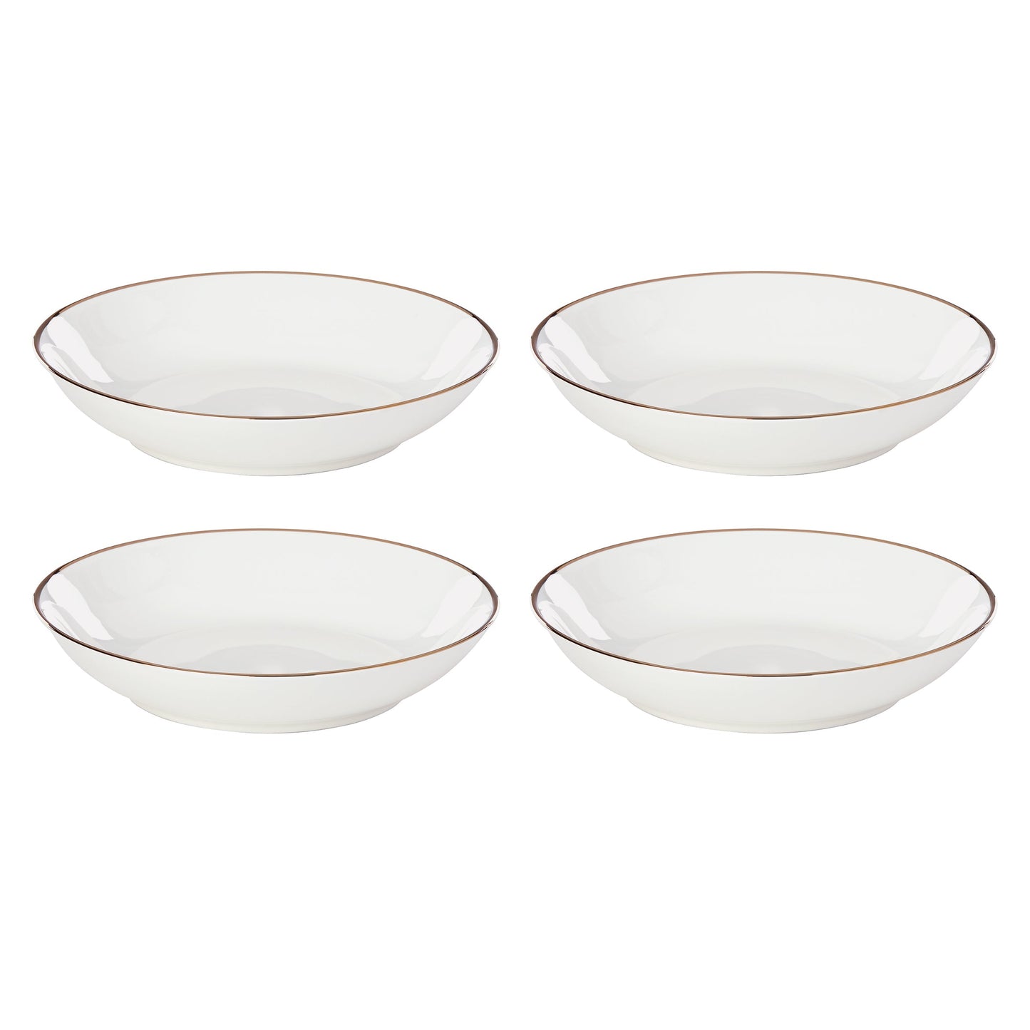 Trianna White Pasta Bowls, Set of 4