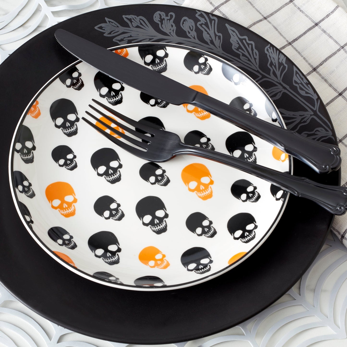 James Street Black Satin 20-Piece Flatware Set