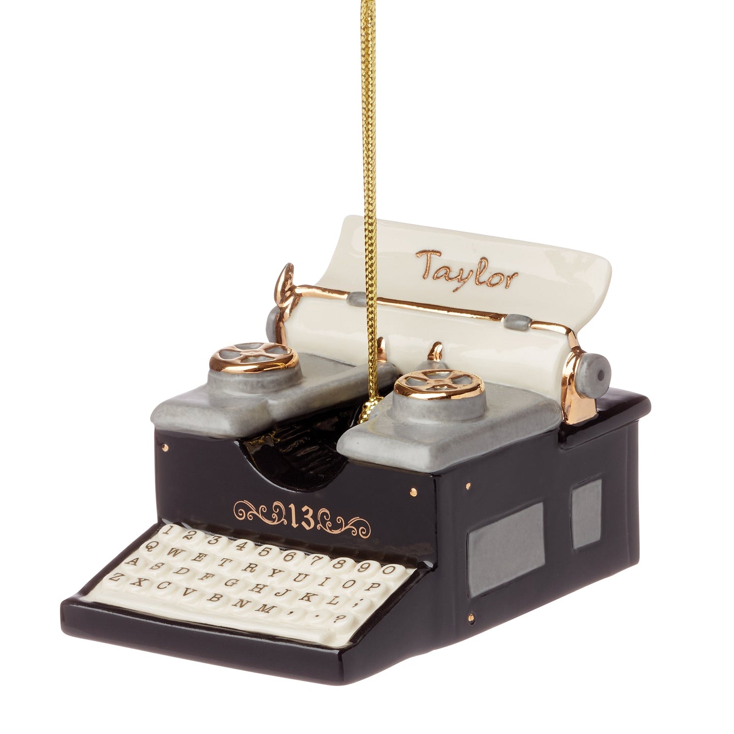 Personalized Typewriter Ornament