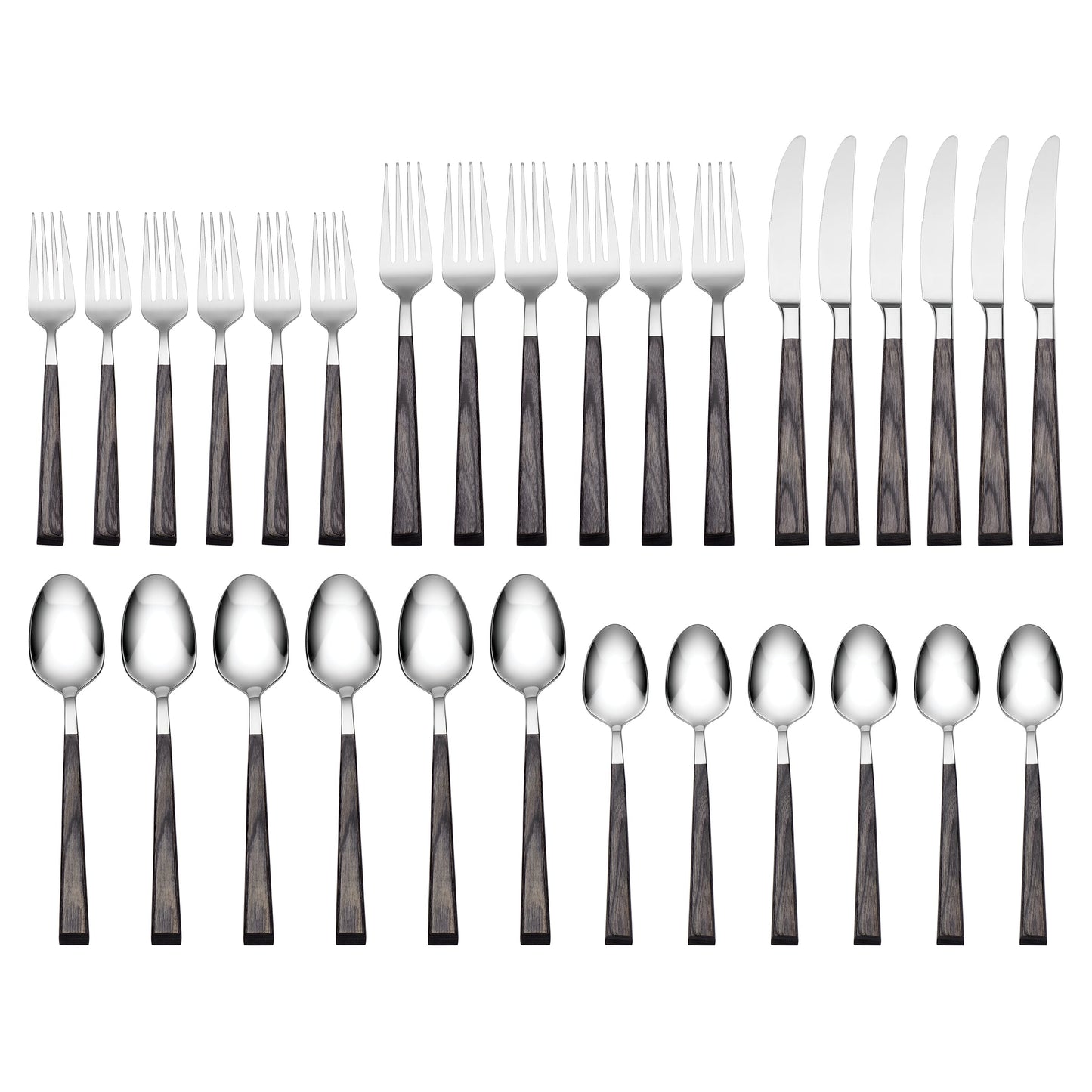 Coronado Charcoal 30-Piece Flatware Kit