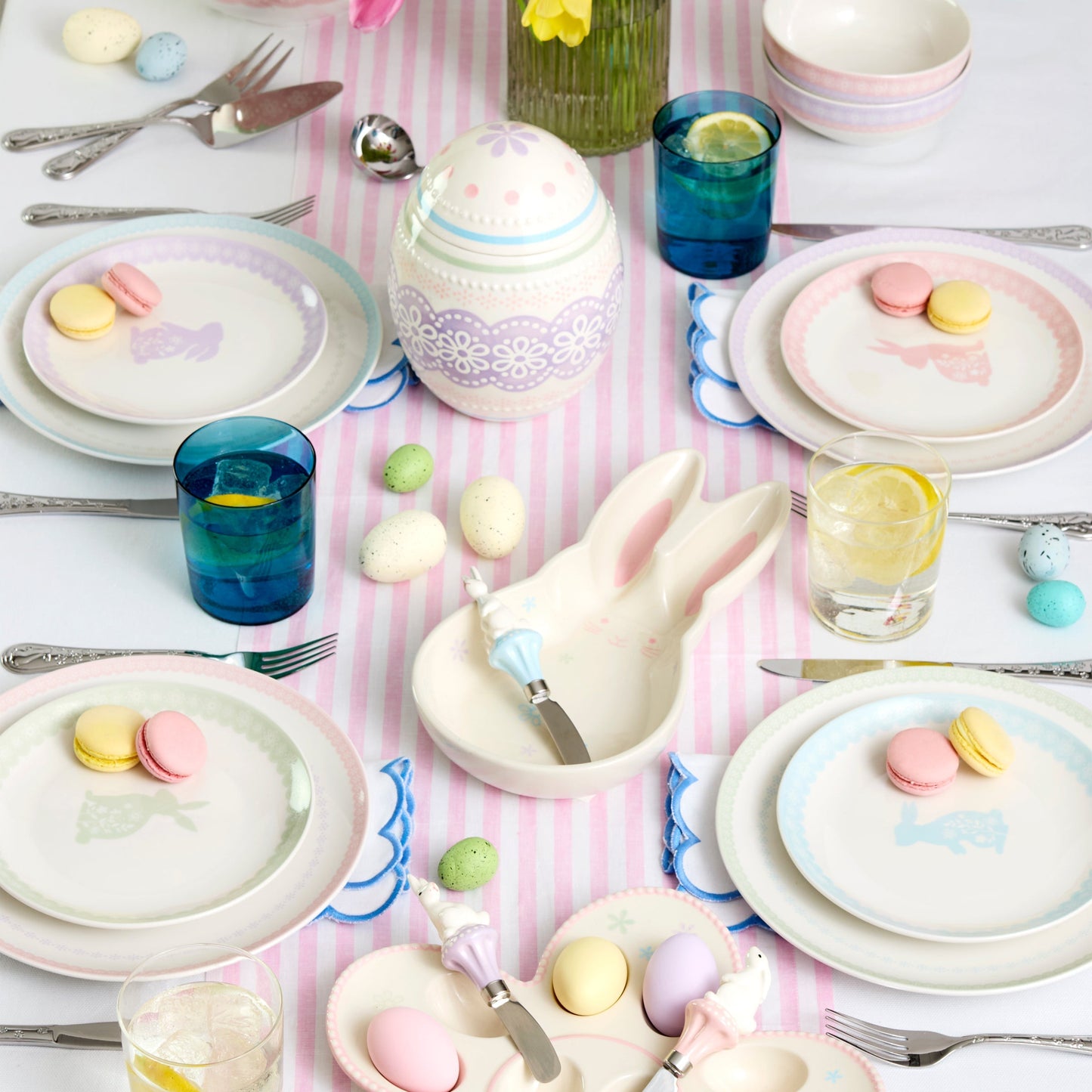 Bunny Hop Dinner Plates, Set of 4