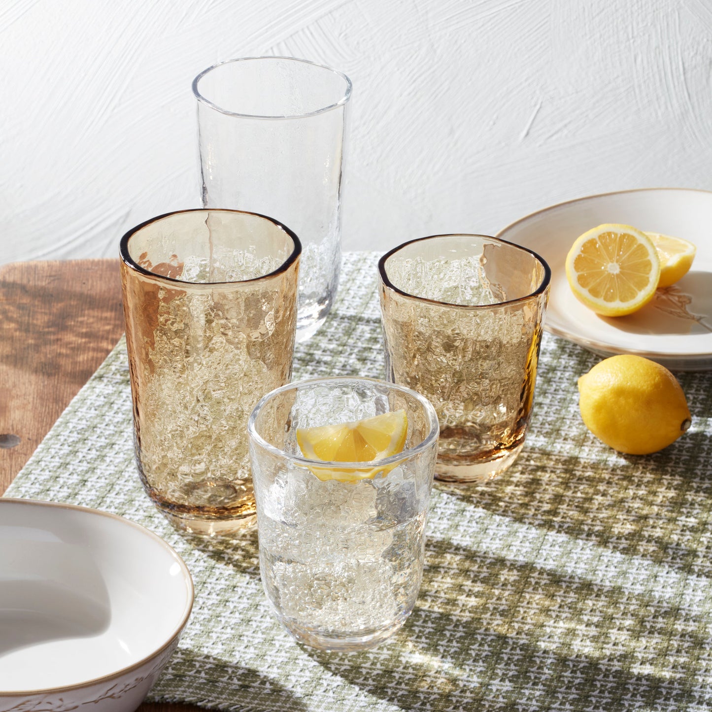 Homespun Amber Tall Tumbler - Set Of 4