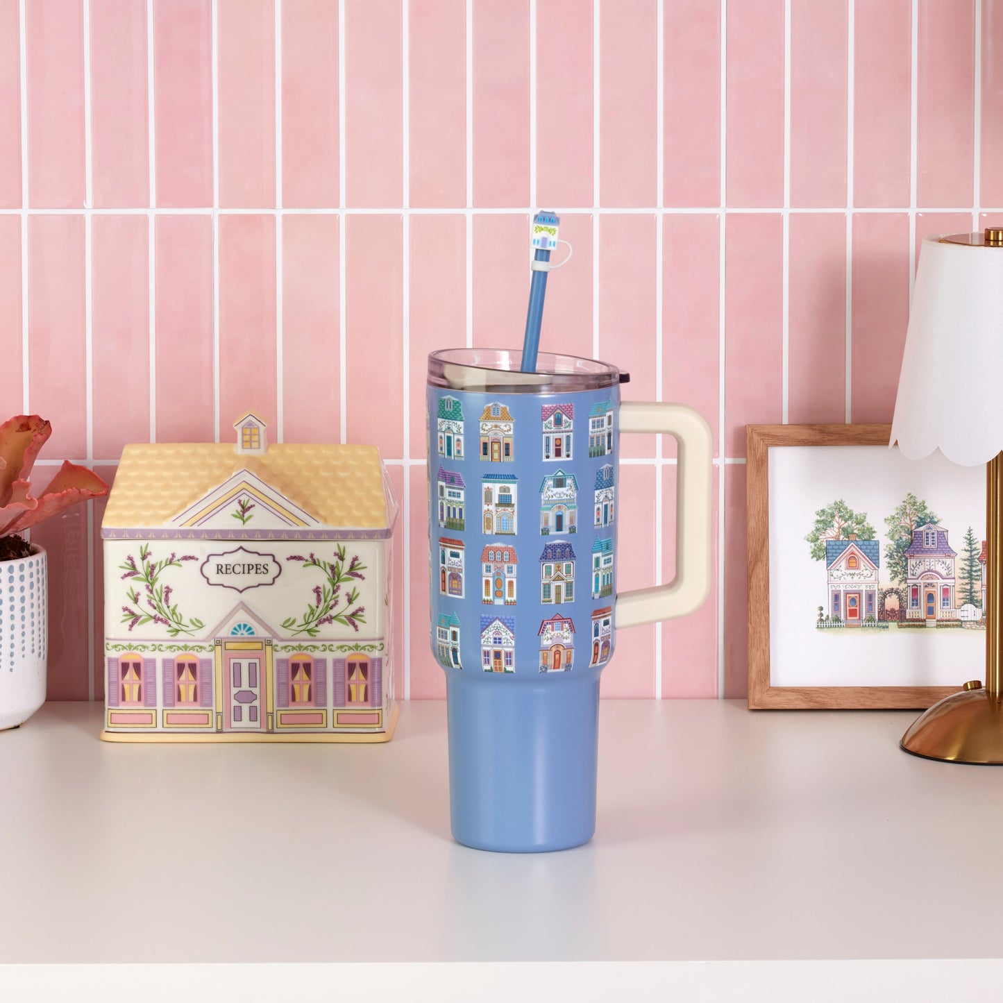 Lenox Spice Village 40oz Tumbler with Straw & Topper