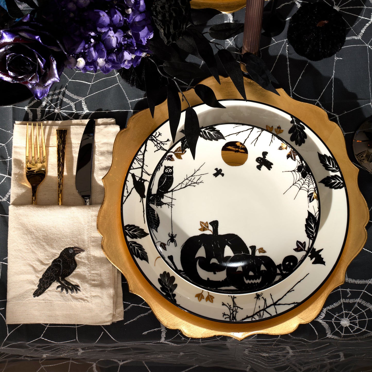 Haunted Halloween Dinner Plates, Set of 4