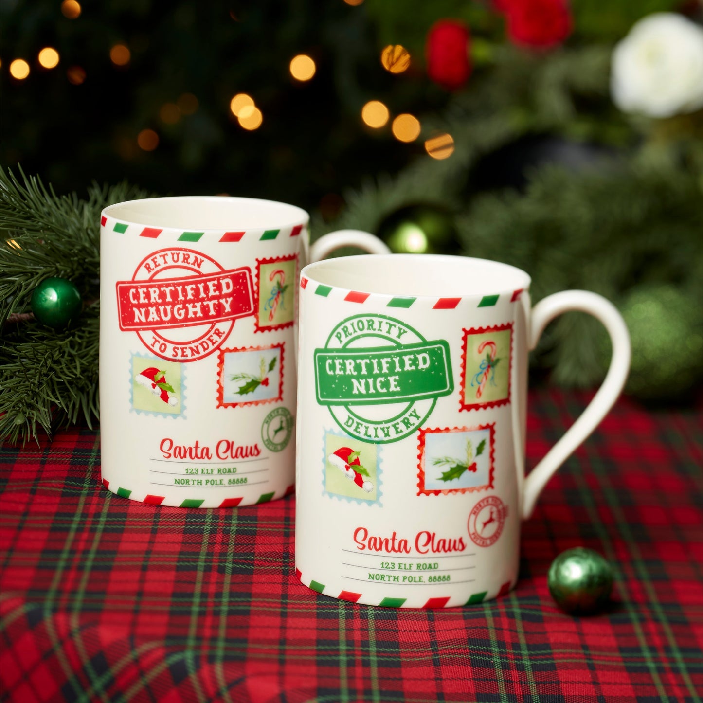 Holiday Naughty & Nice 2-Piece Mug Set
