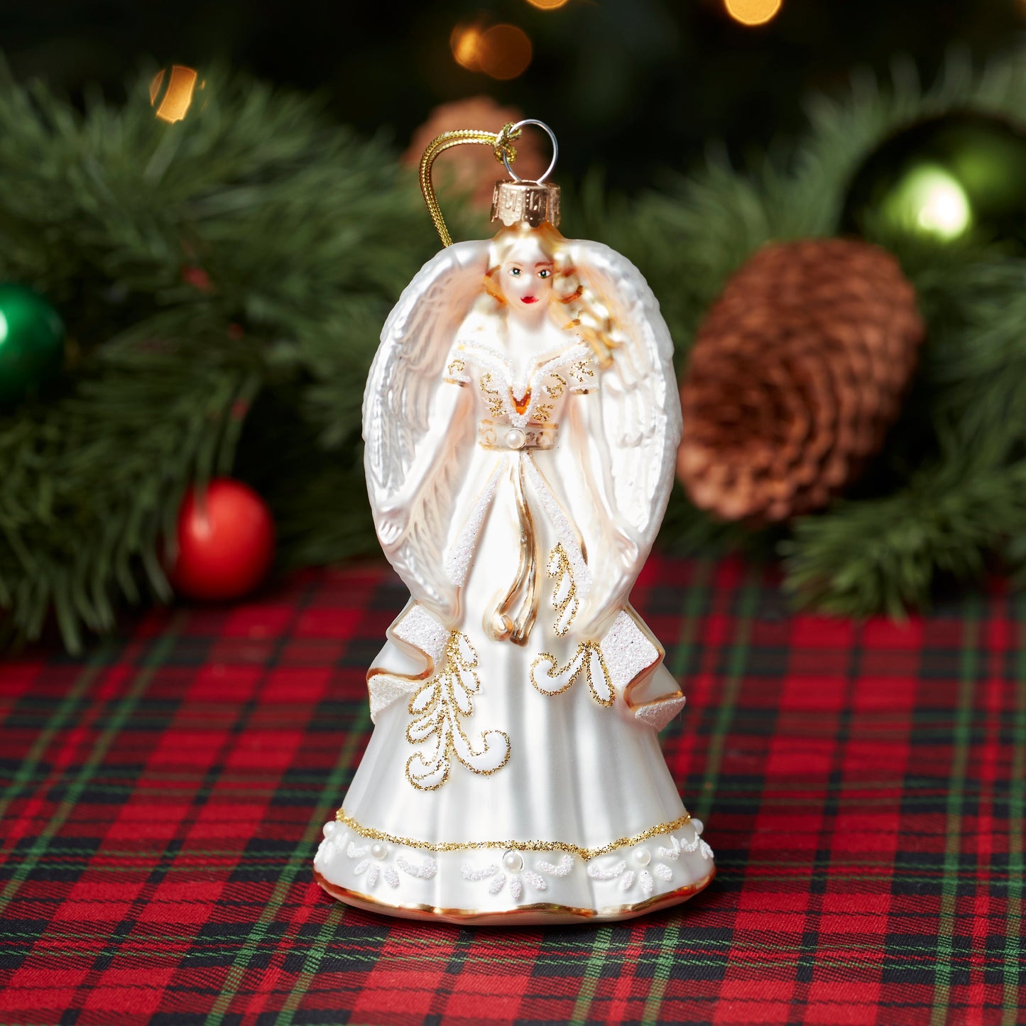 Blown Glass Angel Ornament