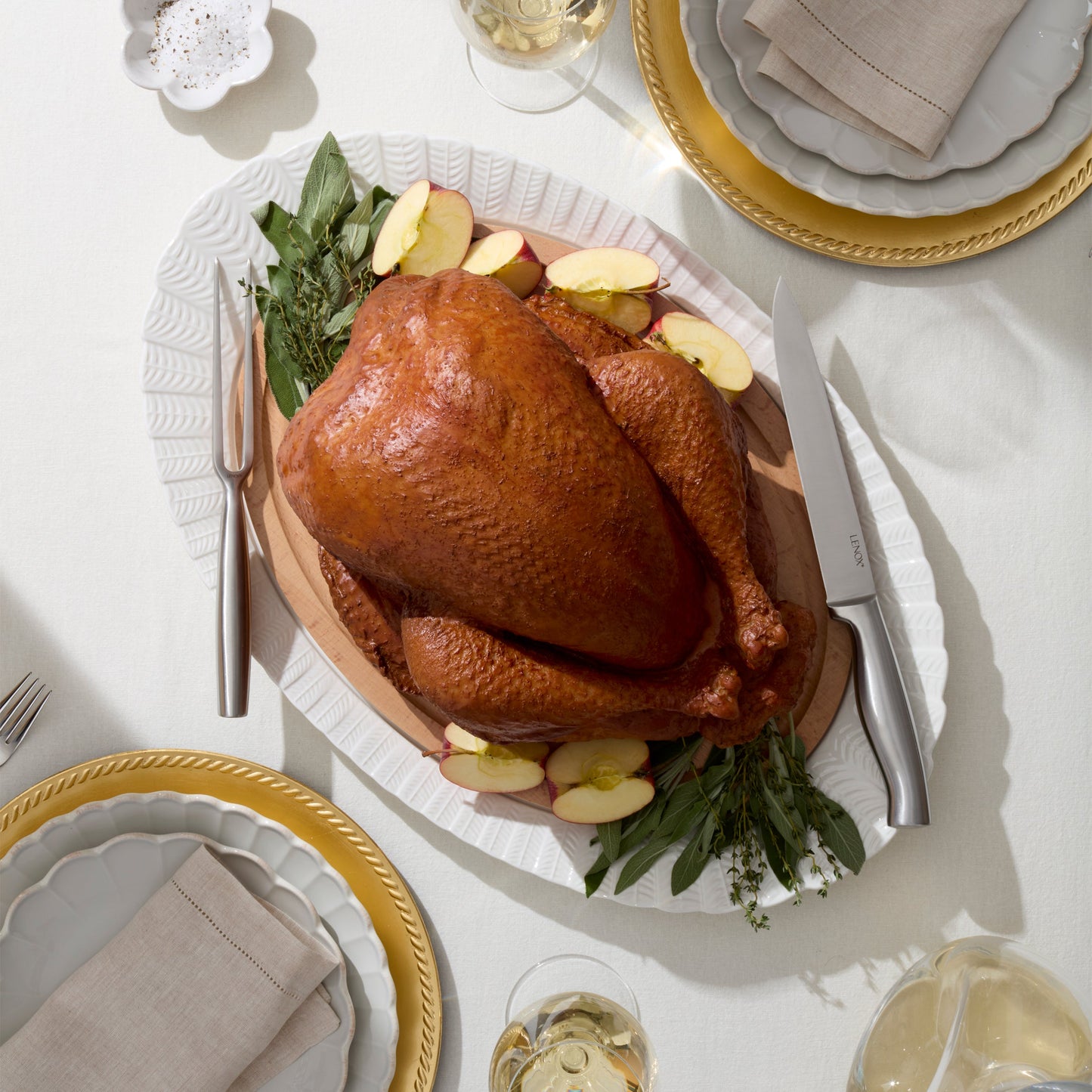 Harvest 4-Piece Turkey Platter & Carving Set