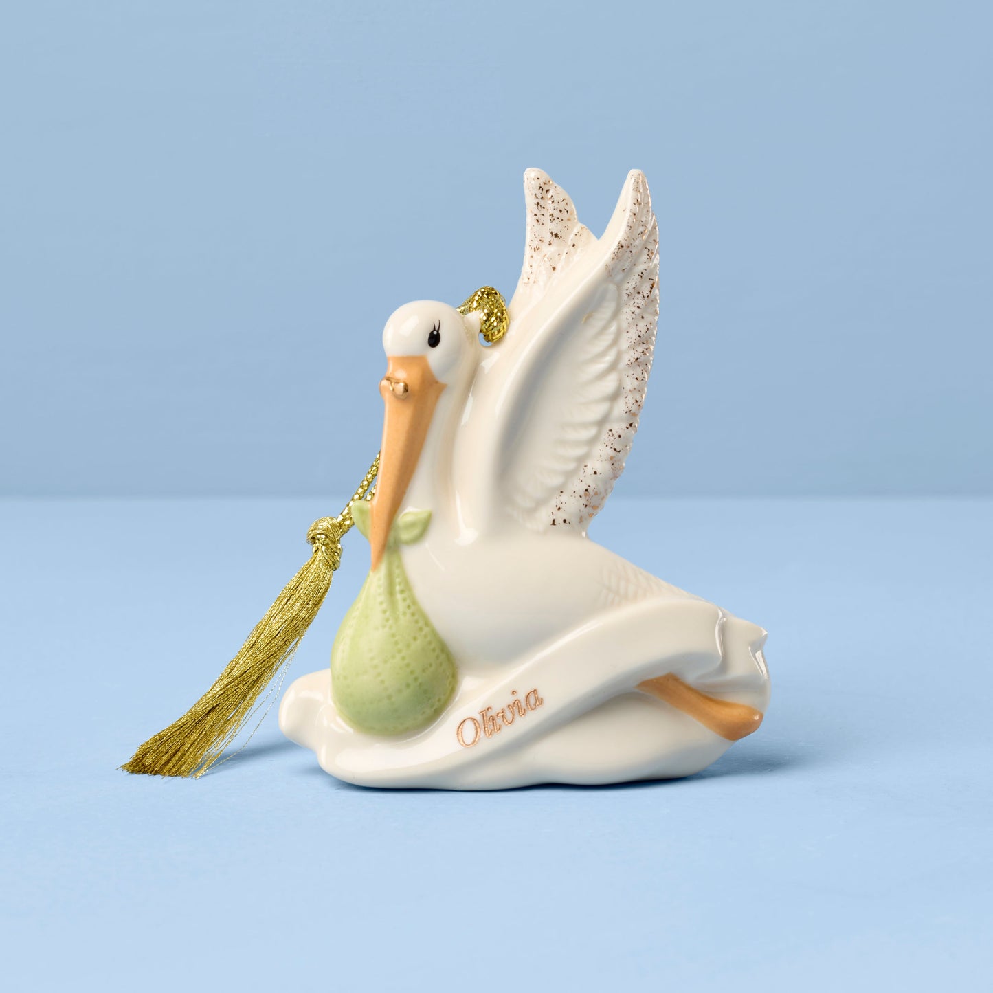 Personalized We're Expecting Stork Ornament