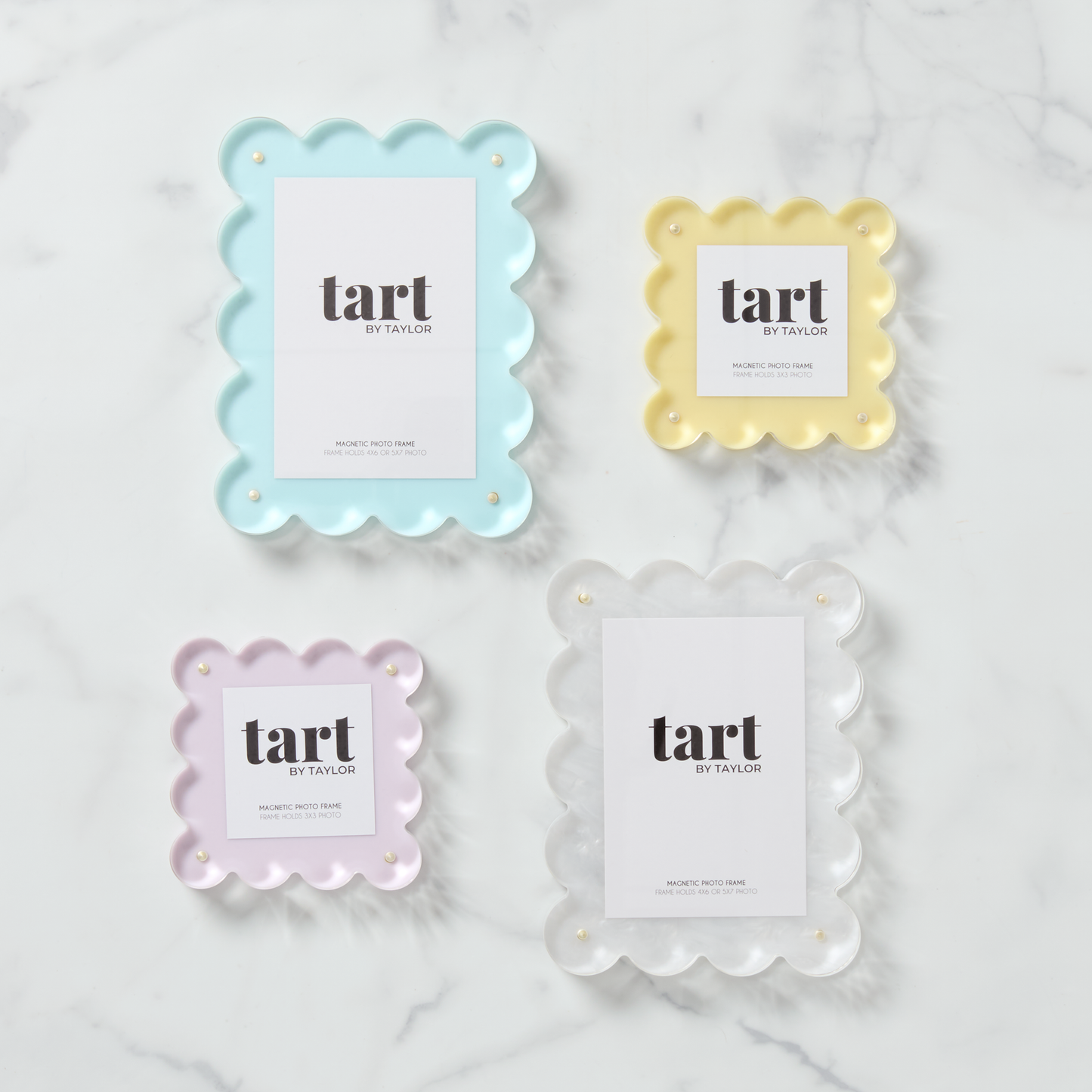 Mini Lavender Scalloped Acrylic Photo Frame