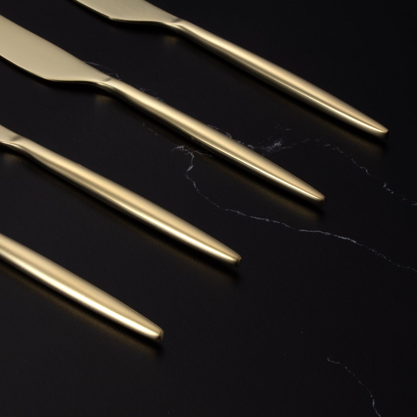 Gaze Champagne Satin Spreaders, Set of 4