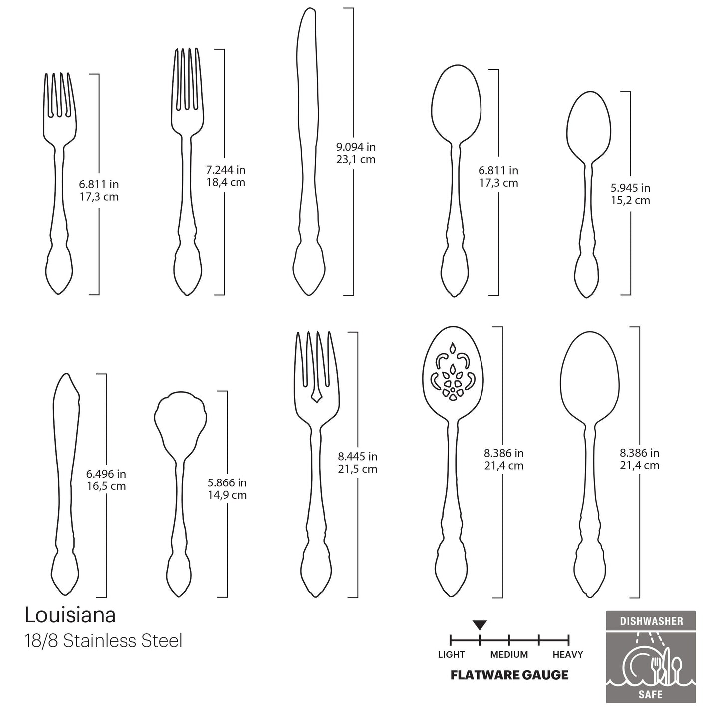 Louisiana 45-Piece Flatware Set