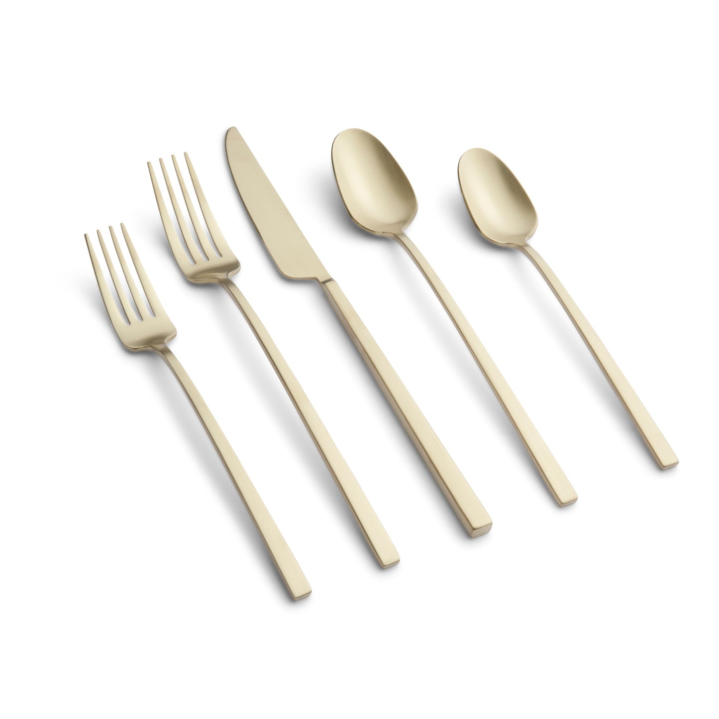 Damaris Champagne Satin 20-Piece Flatware Set