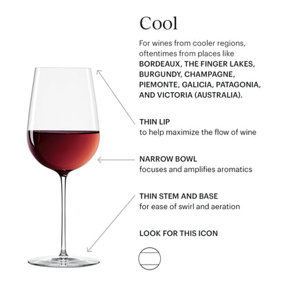 Tuscany Signature Series Cool Region Wine Glasses, Set of 2