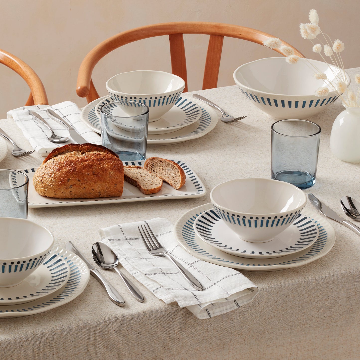 Artisanal Stripe Hors d'Oeuvres Tray
