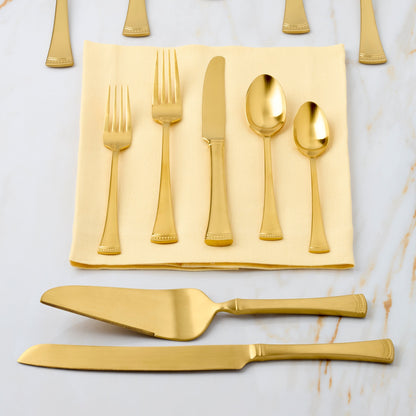 Portola Gold Satin 2-Piece Dessert Set