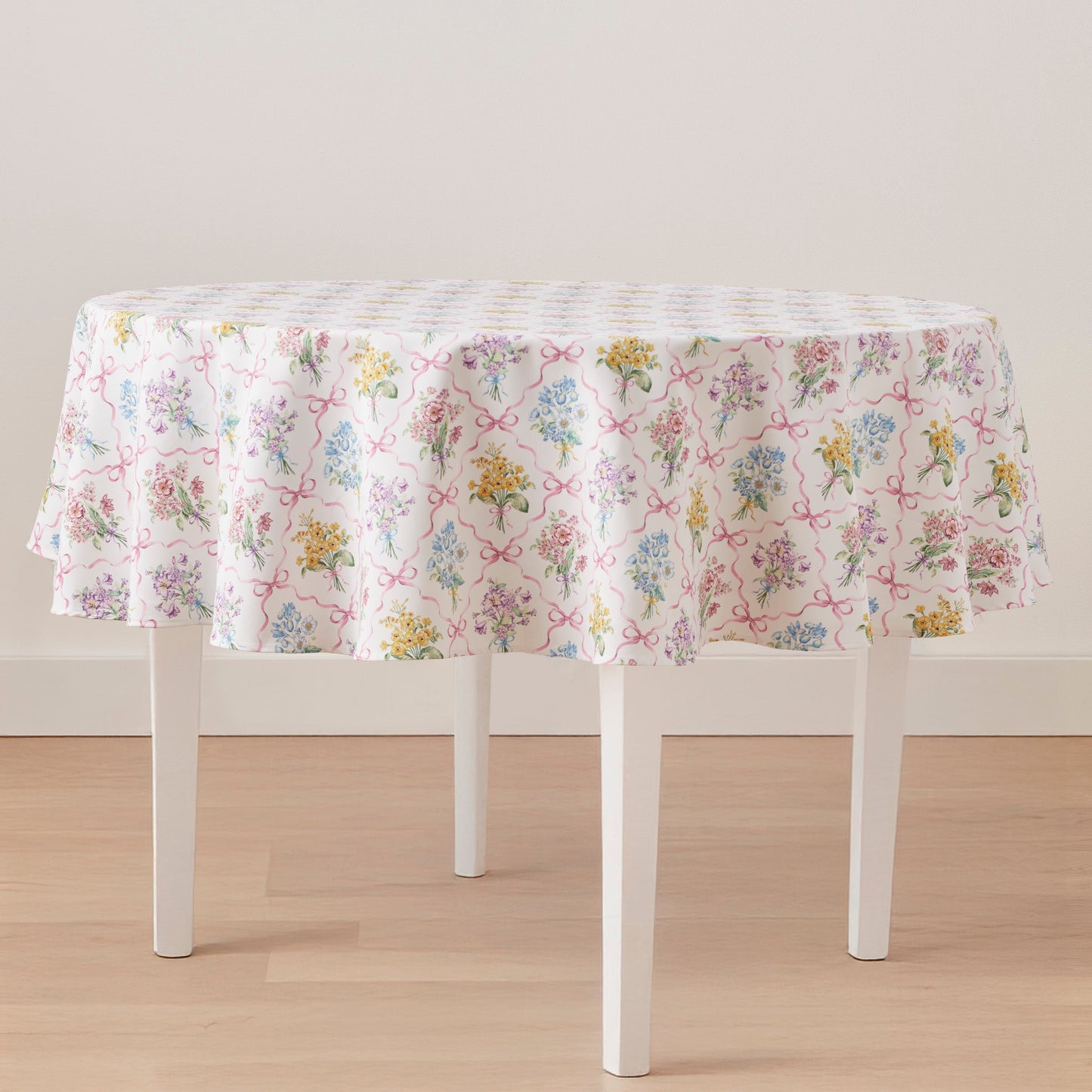 Bouquet Ribbon 70x70 Round Tablecloth