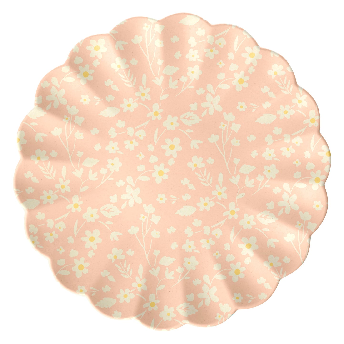 Floral Assorted Bamboo Large Plates, Set of 6