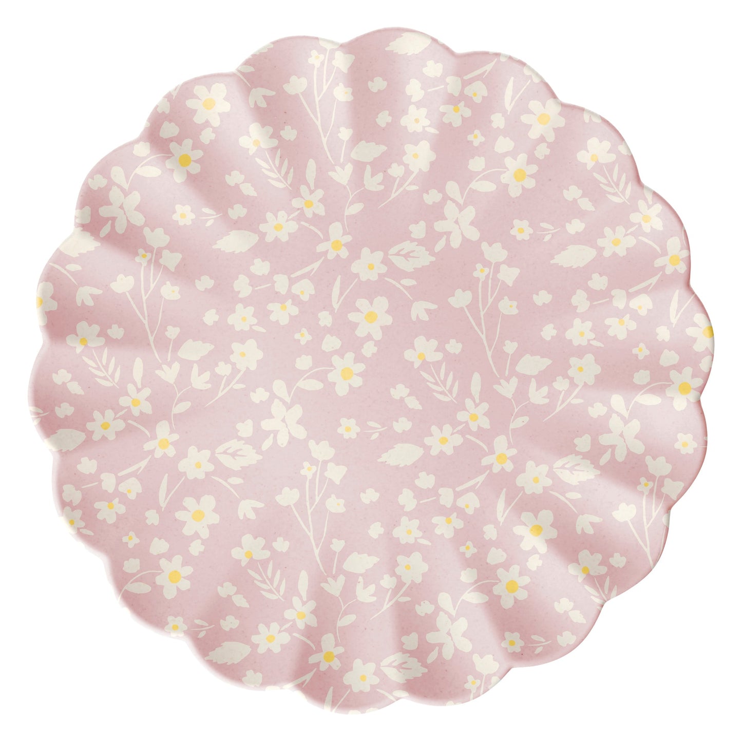 Floral Assorted Bamboo Large Plates, Set of 6