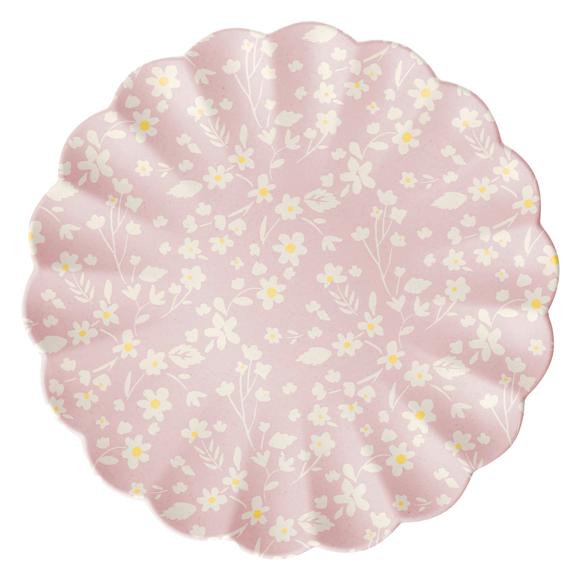 Floral Assorted Bamboo Large Plates, Set of 6
