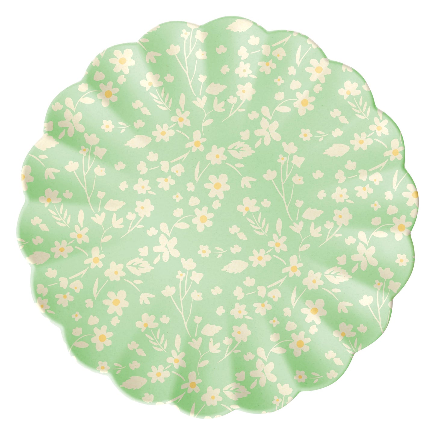 Floral Assorted Bamboo Large Plates, Set of 6
