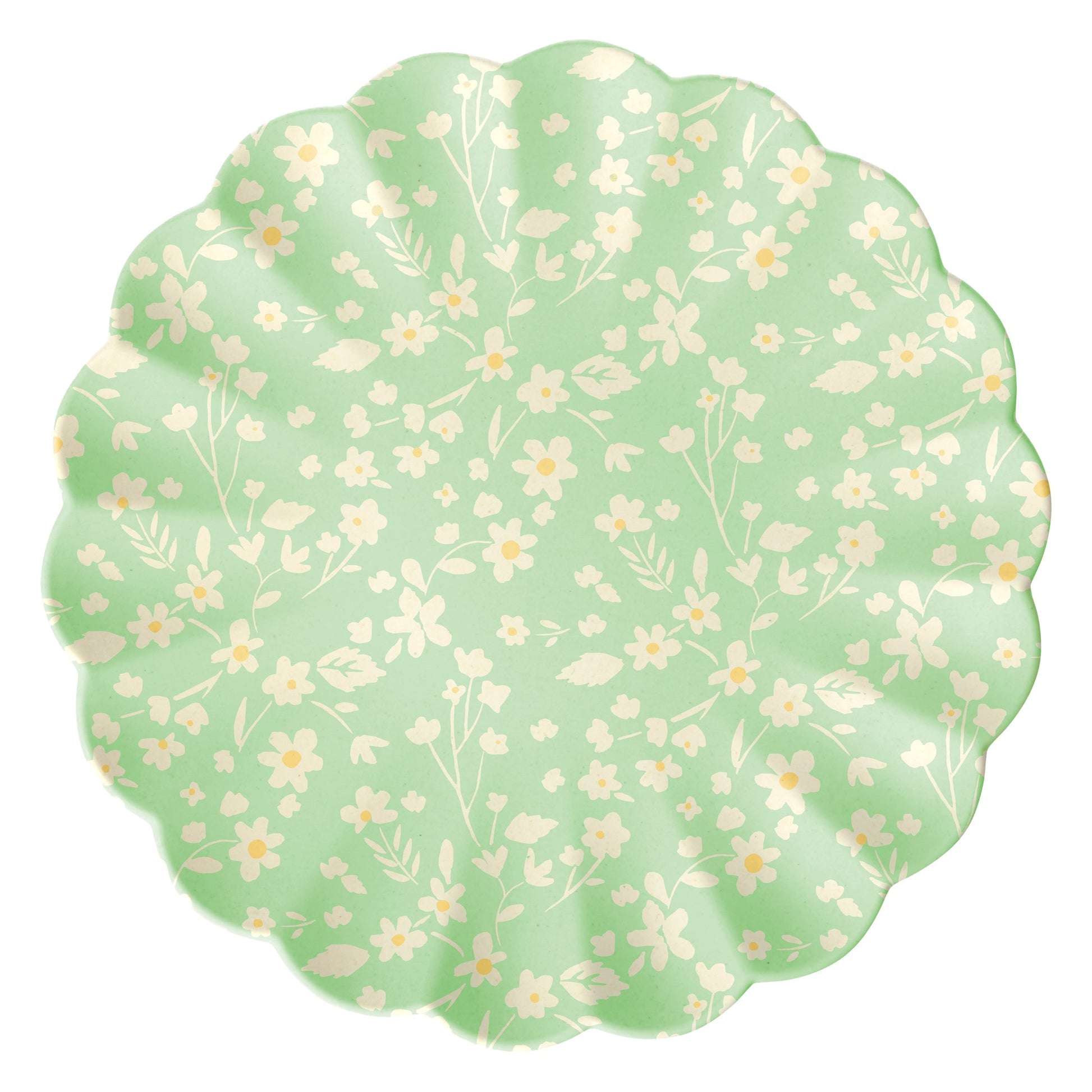 Floral Assorted Bamboo Large Plates, Set of 6