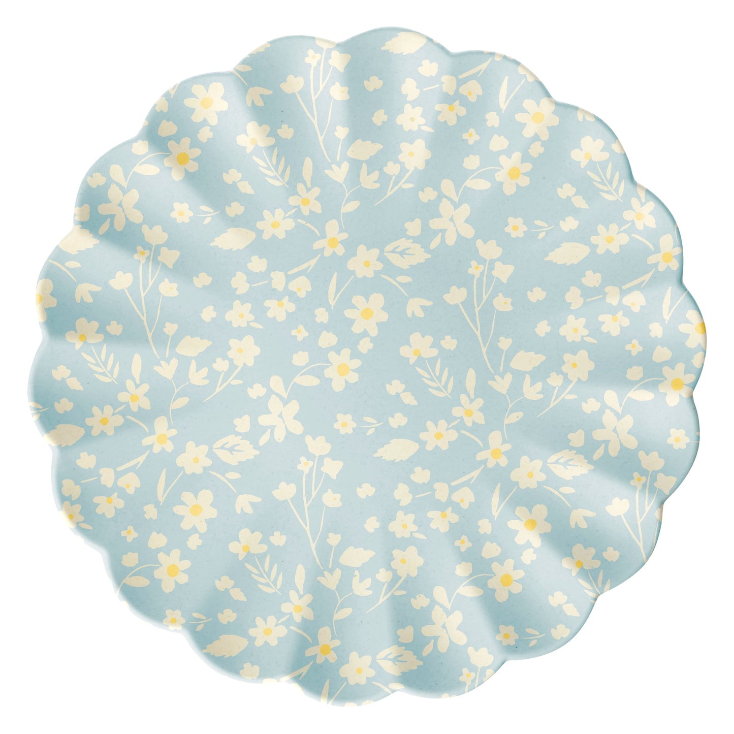 Floral Assorted Bamboo Large Plates, Set of 6