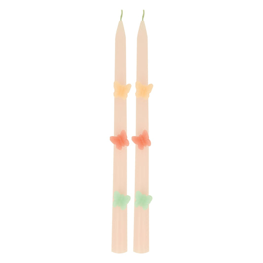 Butterfly Taper Candles, Set of 2