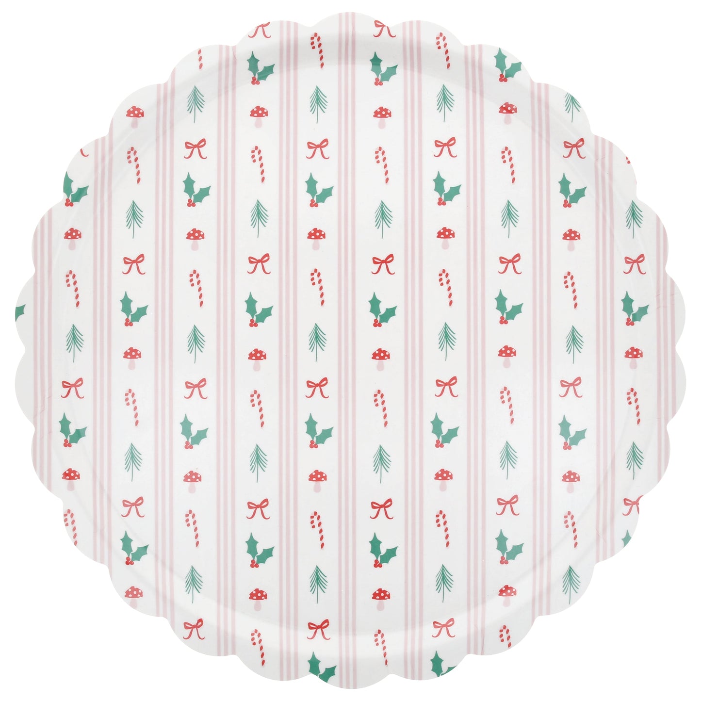 Festive Icon Stripes Large Tray