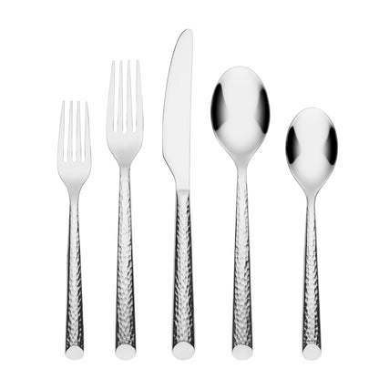 Elsa Hammered 20-Piece Flatware Set