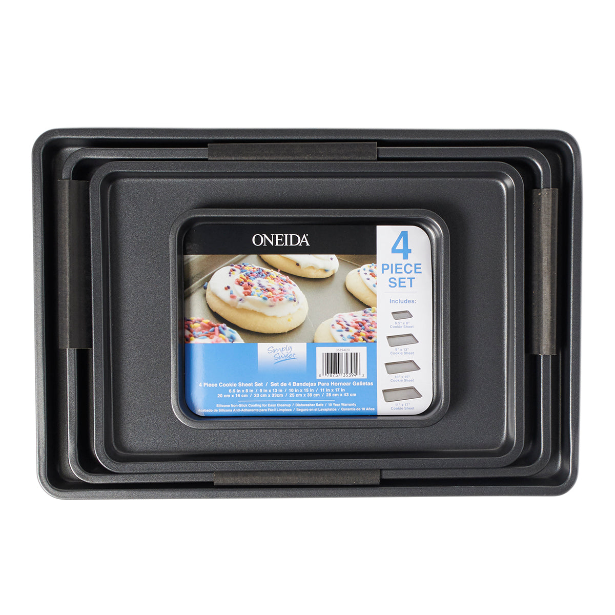 Simply Sweet Bakeware 4 Piece Cookie Sheet Set