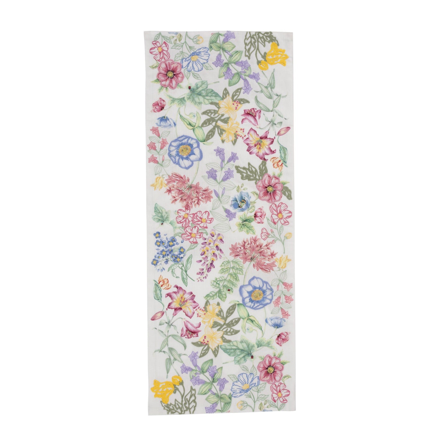 Butterfly Meadow Garden Embroidered Centerpiece Table Runner