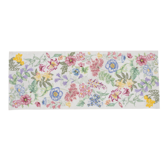 Butterfly Meadow Garden Embroidered Centerpiece Table Runner