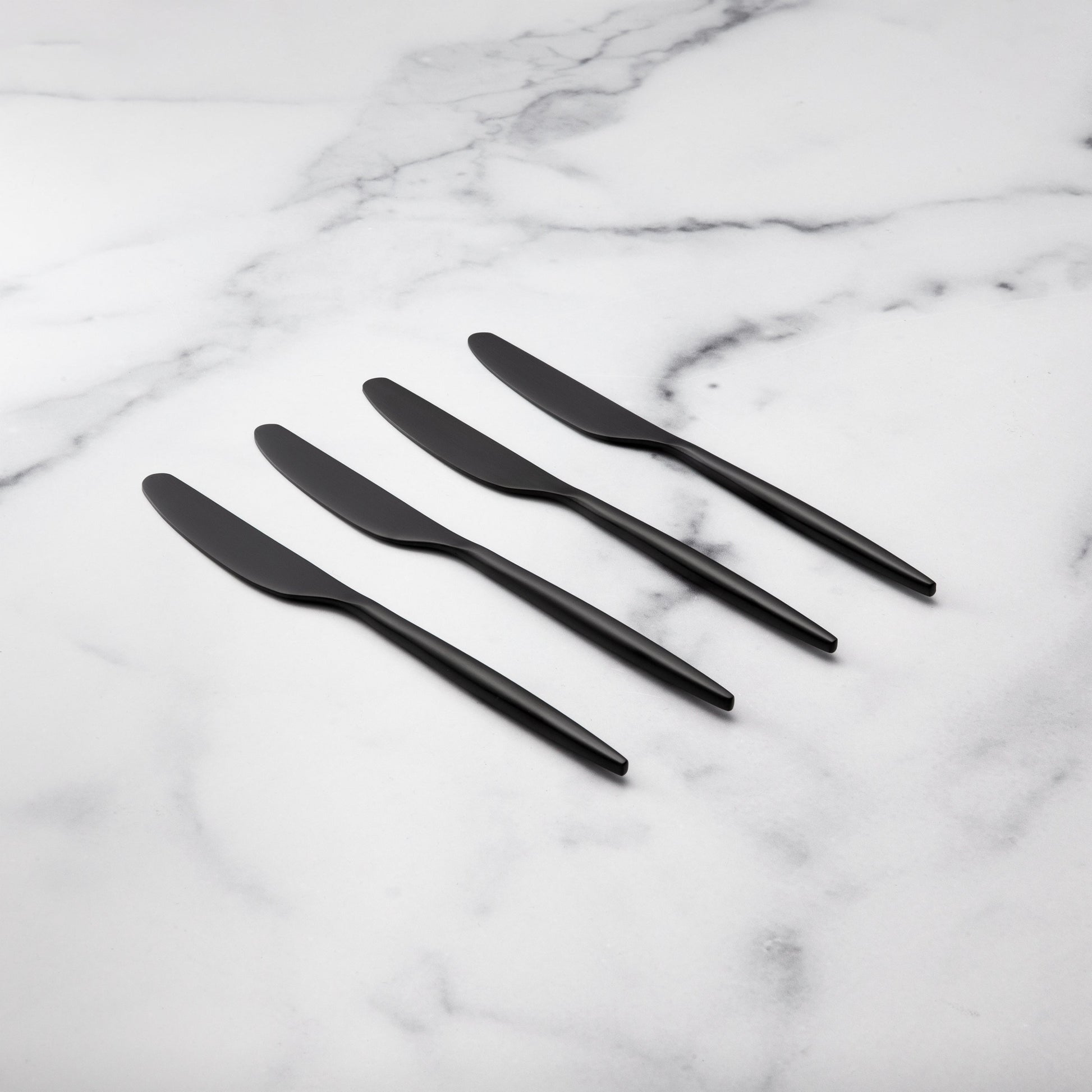 Gaze Black Satin Spreaders, Set of 4