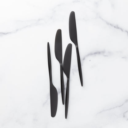 Gaze Black Satin Spreaders, Set of 4