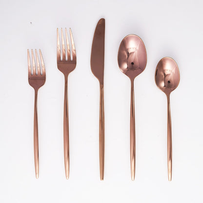 Gaze Copper Mirror 20-Piece Flatware Set