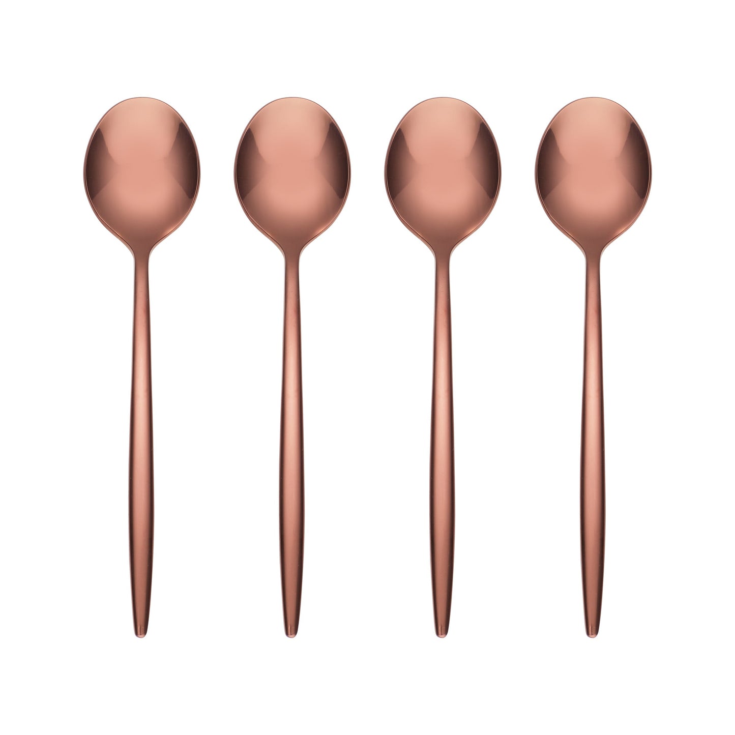 Gaze Copper Mirror Demitasse Spoons, Set of 4