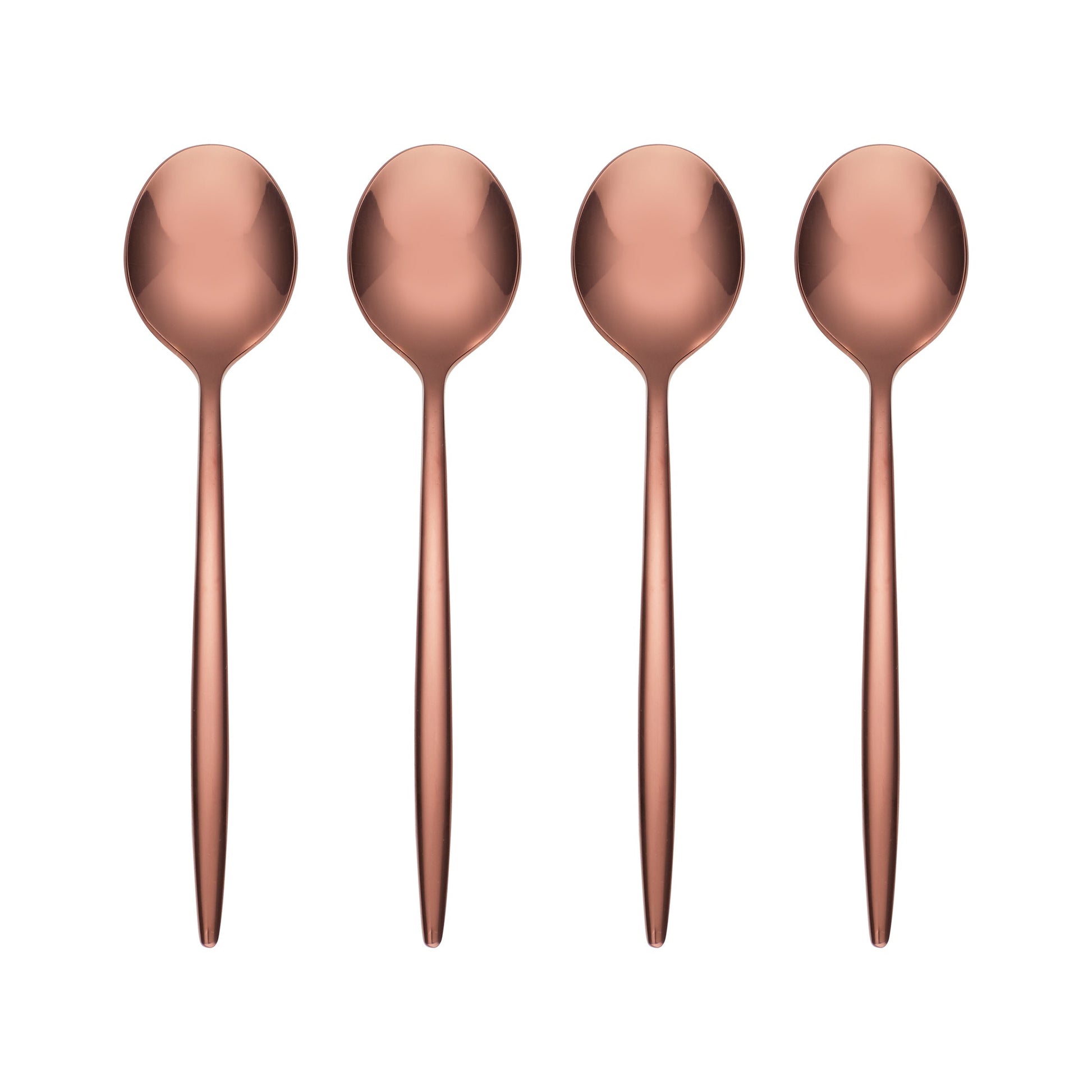 Gaze Copper Mirror Demitasse Spoons, Set of 4