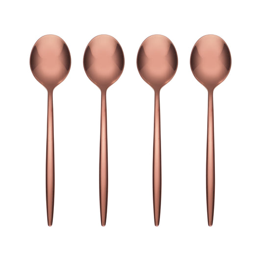 Gaze Copper Mirror Demitasse Spoons, Set of 4