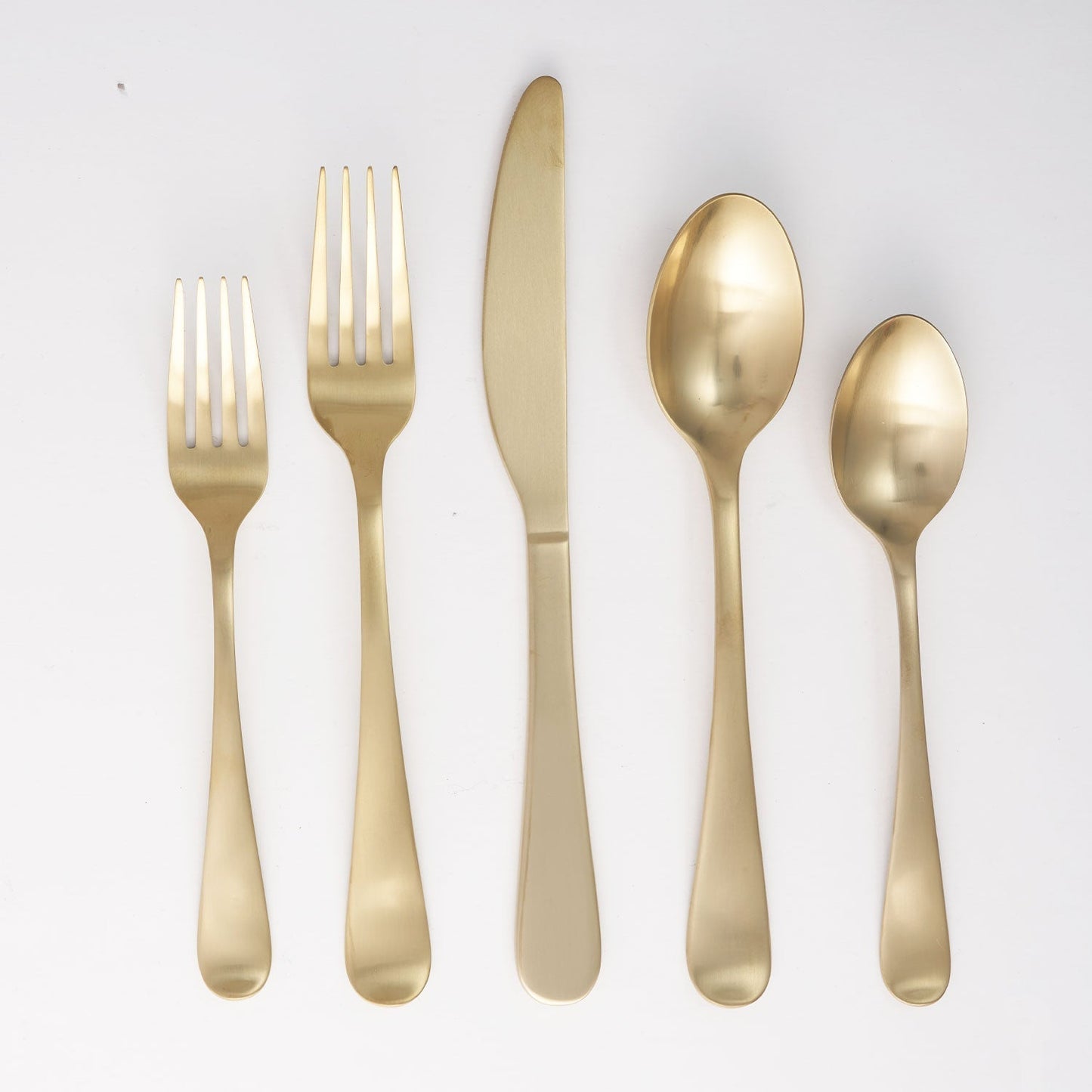 Rhiannon Champagne Satin 20-Piece Flatware Set