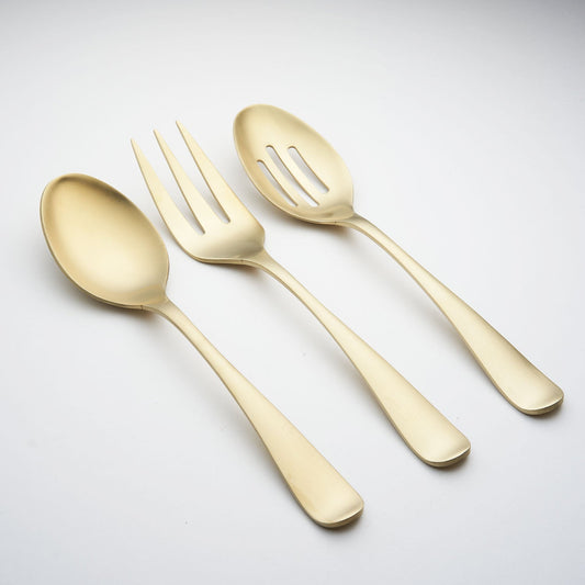 Rhiannon Champagne Satin 3-Piece Hostess Set